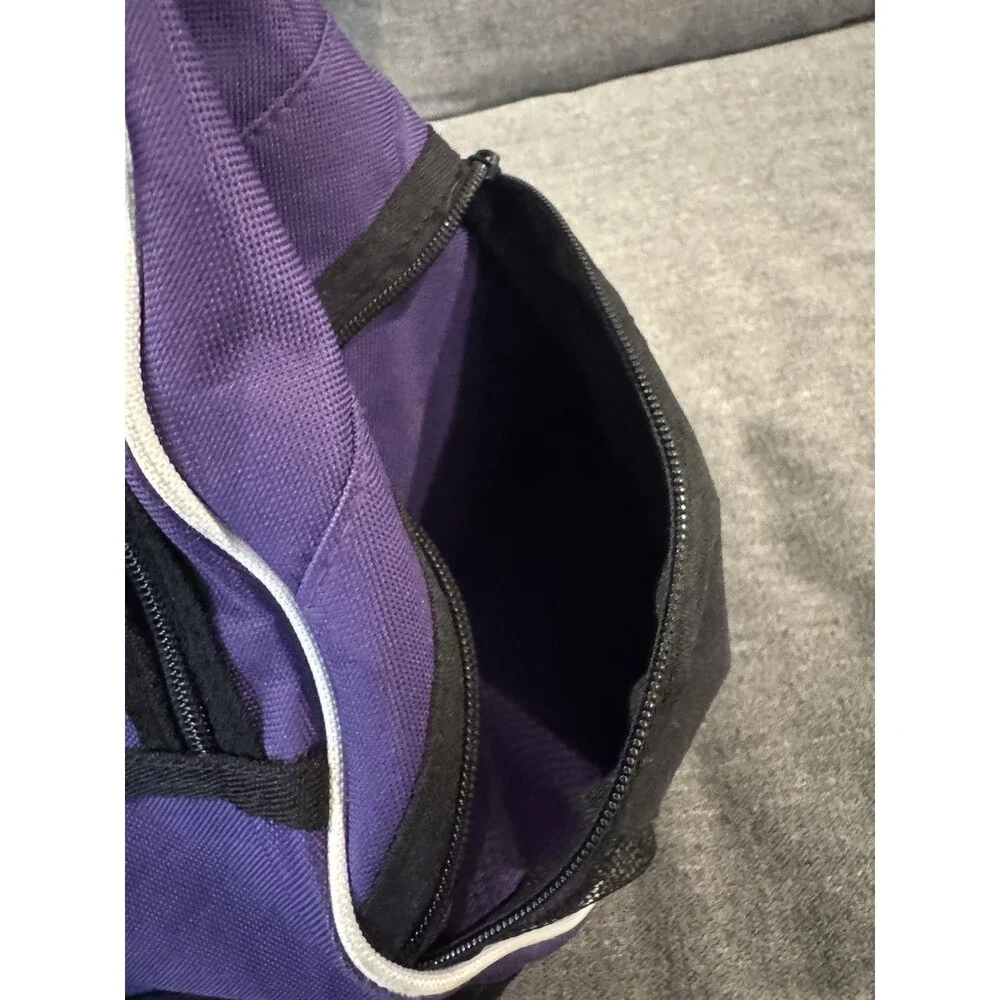High Five Backpack Heavy Duty 600-Denier Polyester With Soft PVC Backing Purple